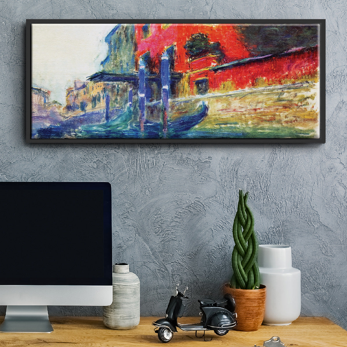 The Red House, 1908 - Floater Framed Canvas Print