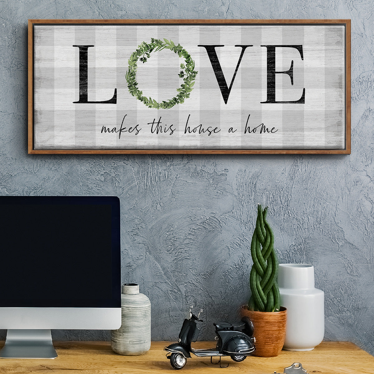 Makes This House A Home - Floater Framed Canvas Print