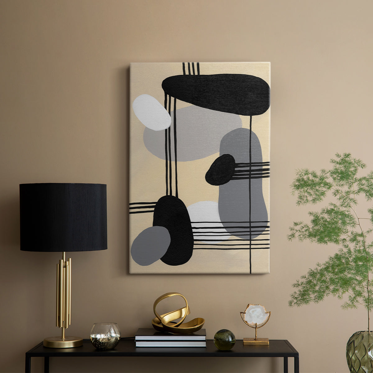 Interconnected Shapes II - Canvas Art Print