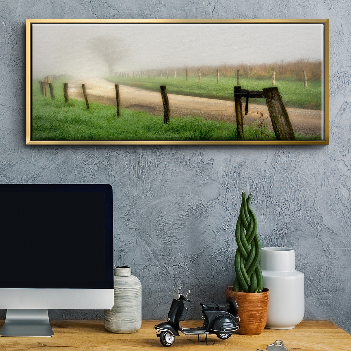 Around the Bend - Floater Framed Canvas Print