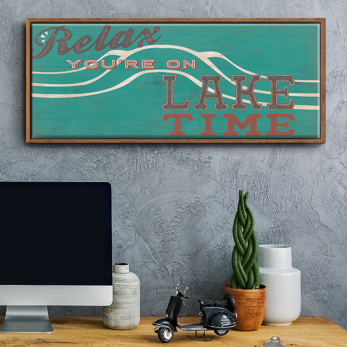 Cabin Life Collection H - Floater Framed Canvas Print