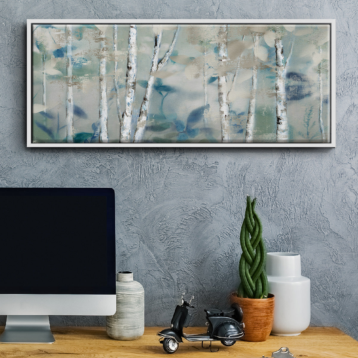Zen Forest I - Floater Framed Canvas Print