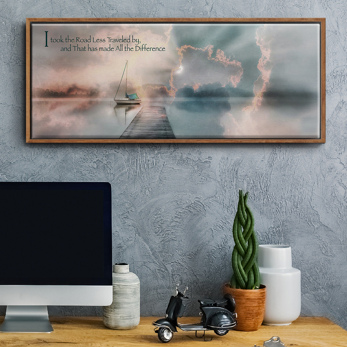 Road Less Traveled - Floater Framed Canvas Print