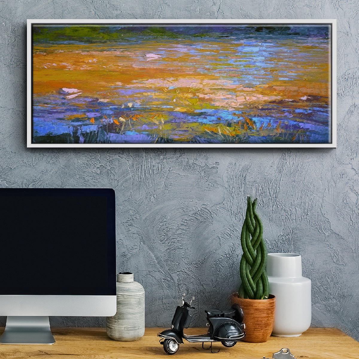 Indian Summer - Floater Framed Canvas Print