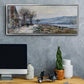 The Seine at Lavacourt, Effect of Snow, 1879 - Floater Framed Canvas Print