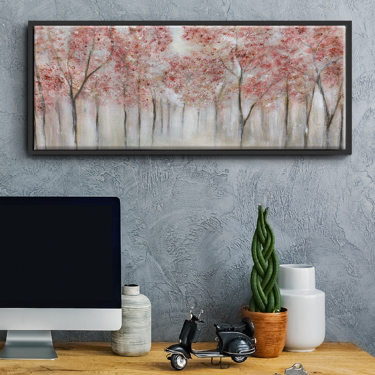 Blushing Spring - Floater Framed Canvas Print