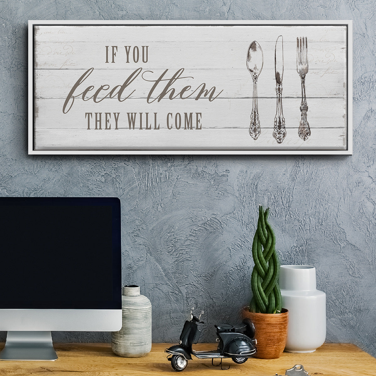 If You Feed Them - Floater Framed Canvas Print