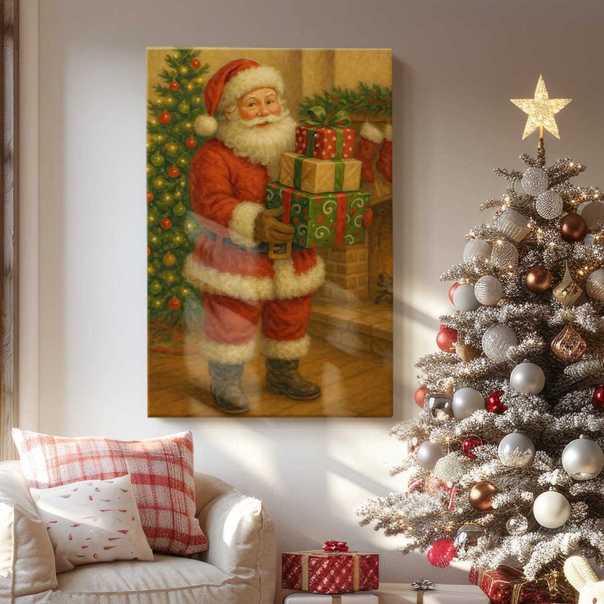 Midnight of Amber Nativity - Canvas Art Print