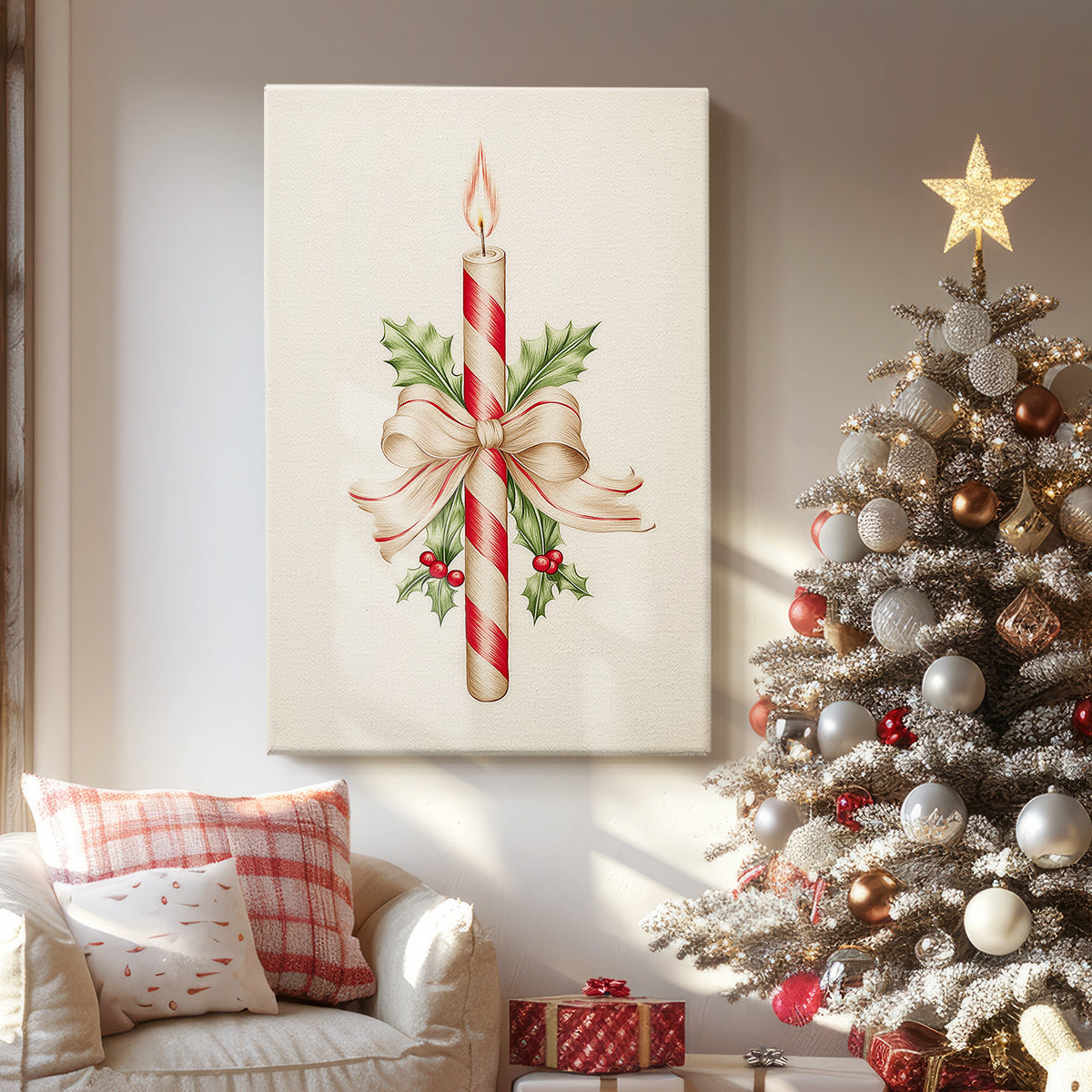 Dusk of Golden Candle - Canvas Art Print