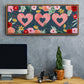 Sweet Hearts Collection D - Floater Framed Canvas Print