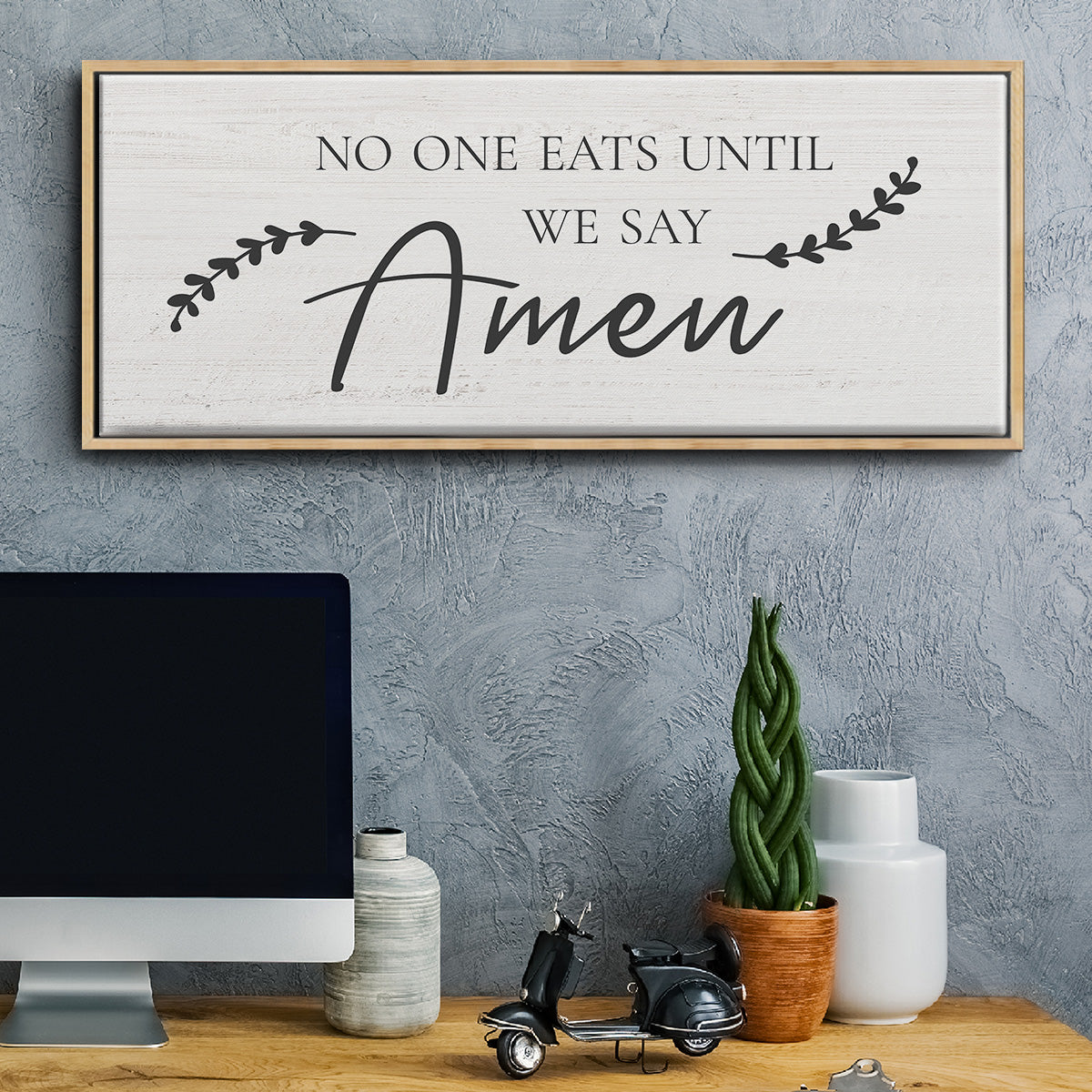 Say Amen - Floater Framed Canvas Print