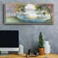 Meandering Lake I - Floater Framed Canvas Print