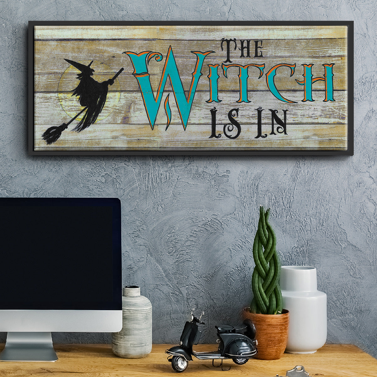 The Witch is in - Floater Framed Canvas Print