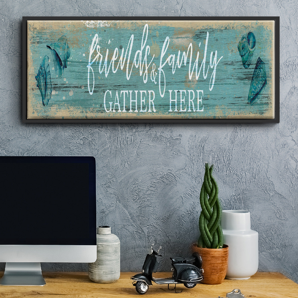 Friends and Family - Floater Framed Canvas Print