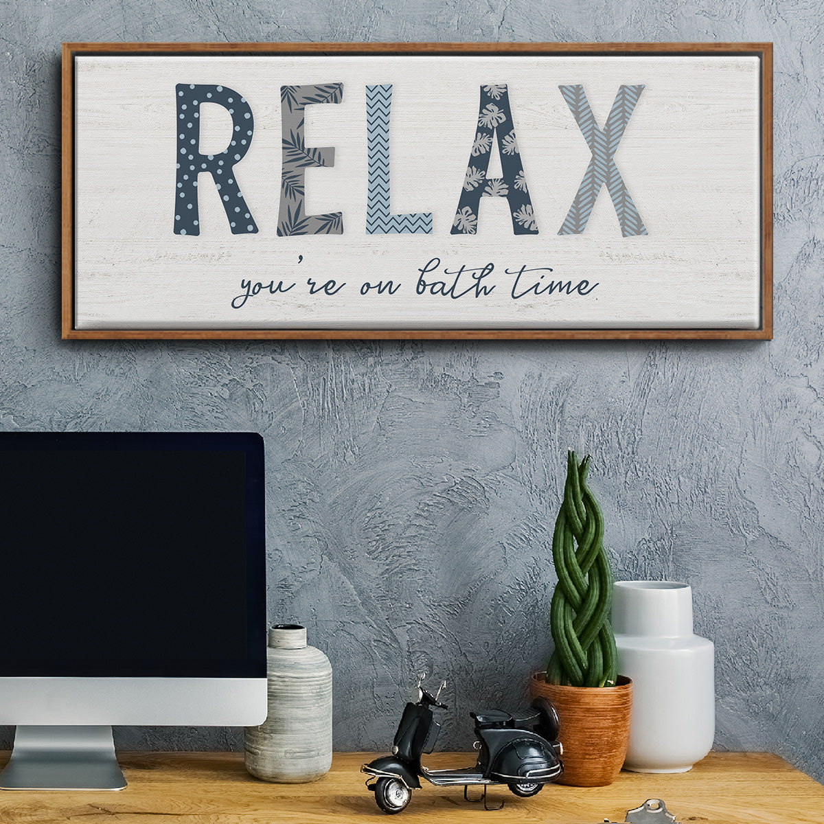 Relax - Floater Framed Canvas Print