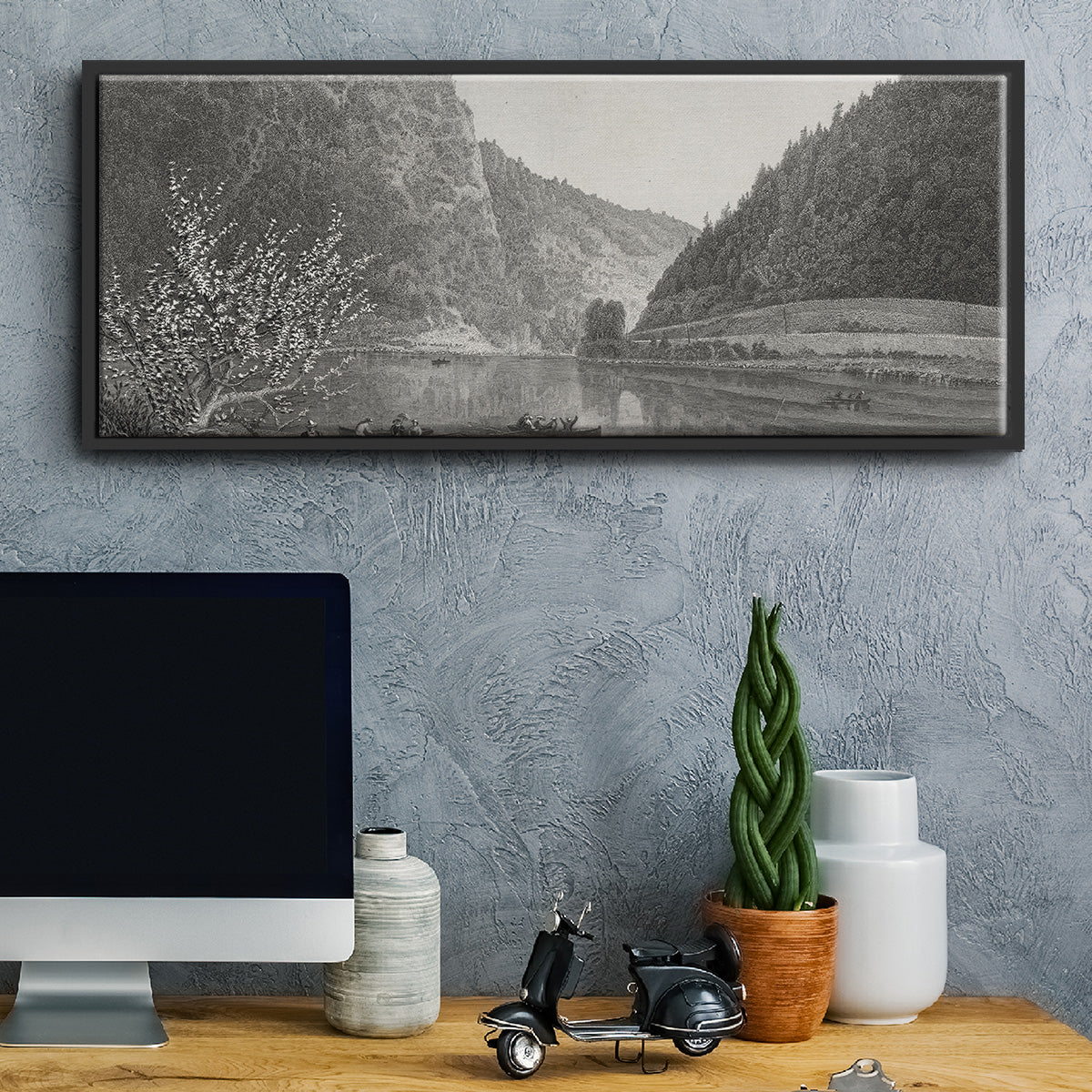 Delaware Water Gap - Floater Framed Canvas Print