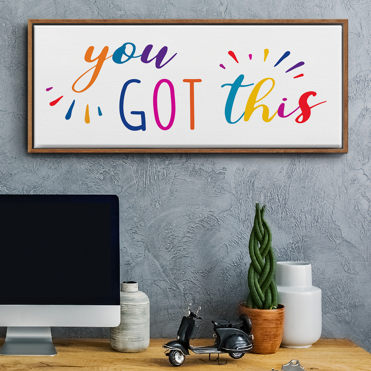 Rainbow Got This - Floater Framed Canvas Print