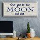 Moon and Back - Floater Framed Canvas Print