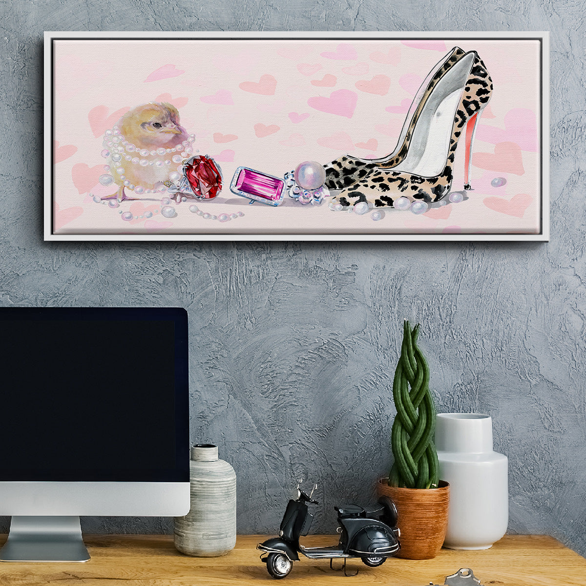 Cute Couture Collection D - Floater Framed Canvas Print