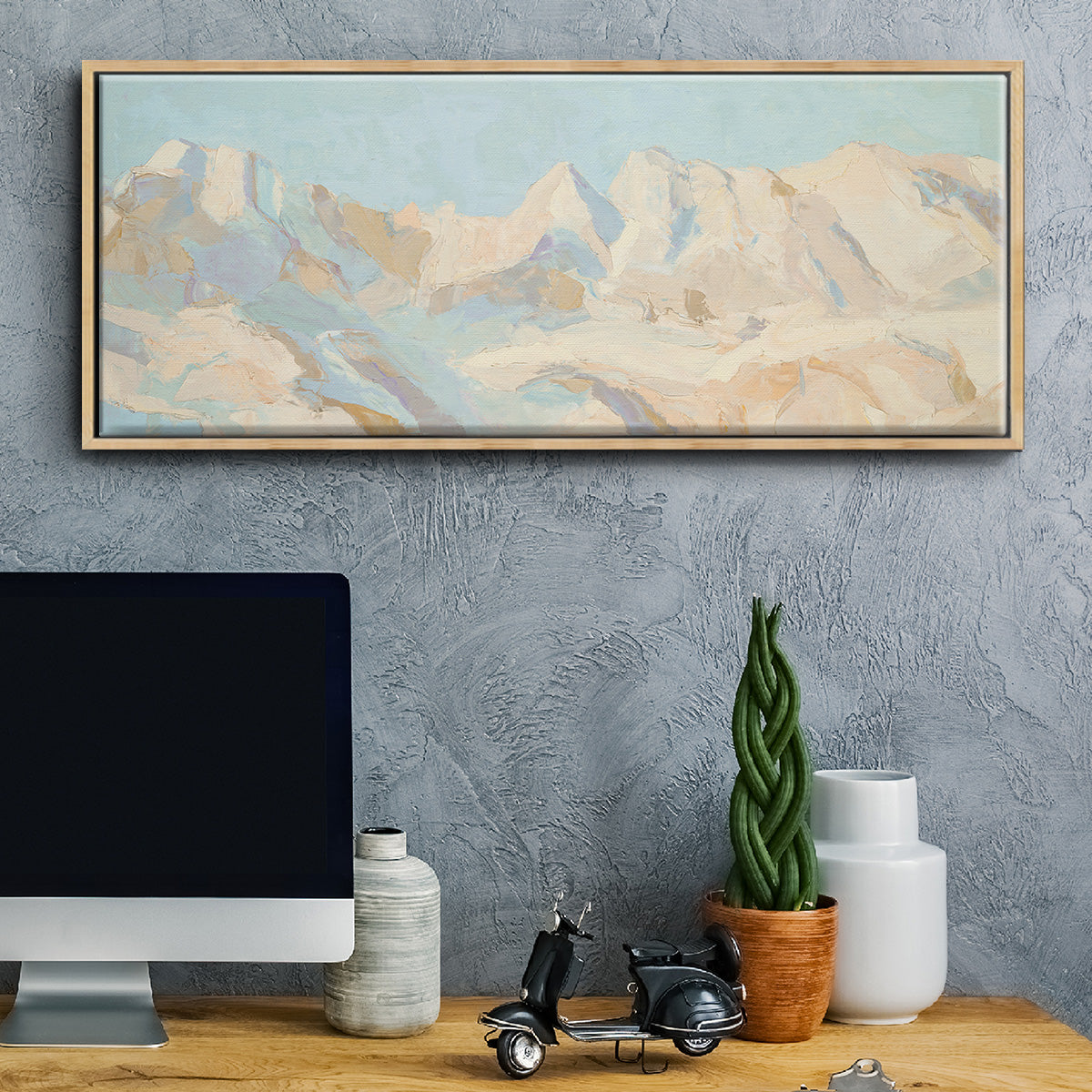 Mountain Scape - Floater Framed Canvas Print