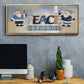 Santa Peace - Floater Framed Canvas Print