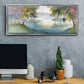 Meandering Lake I - Floater Framed Canvas Print