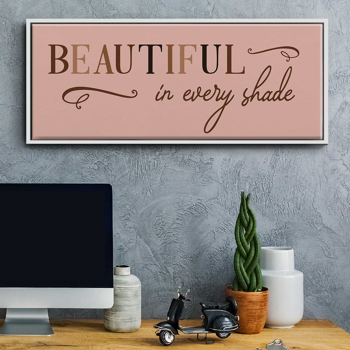 Every Shade - Floater Framed Canvas Print