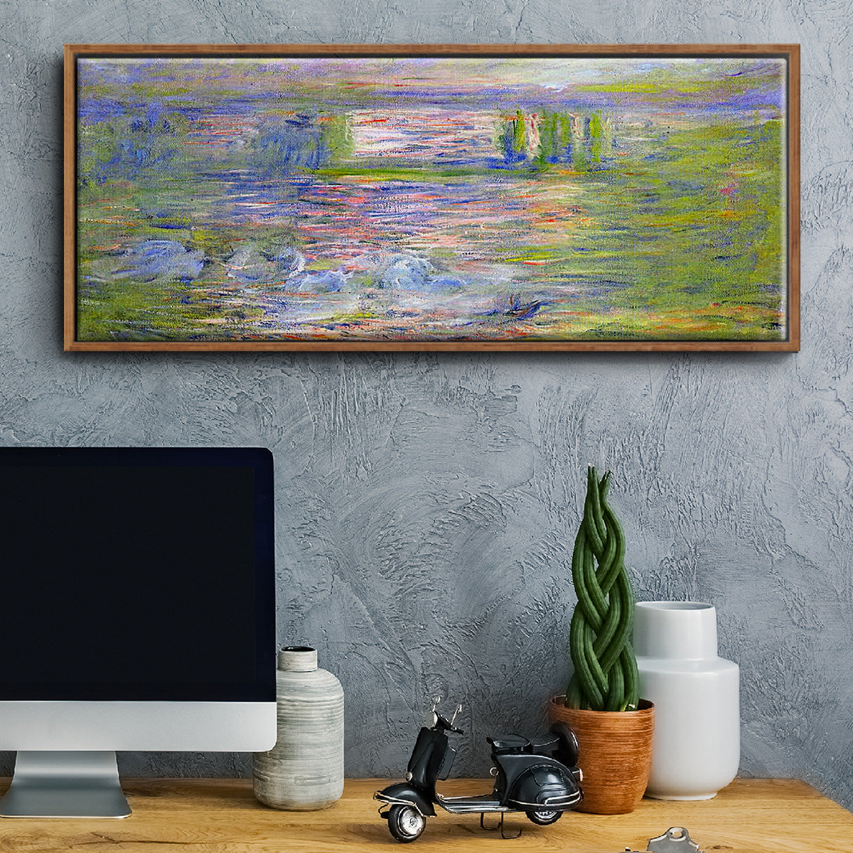 Charing Cross Bridge - Floater Framed Canvas Print