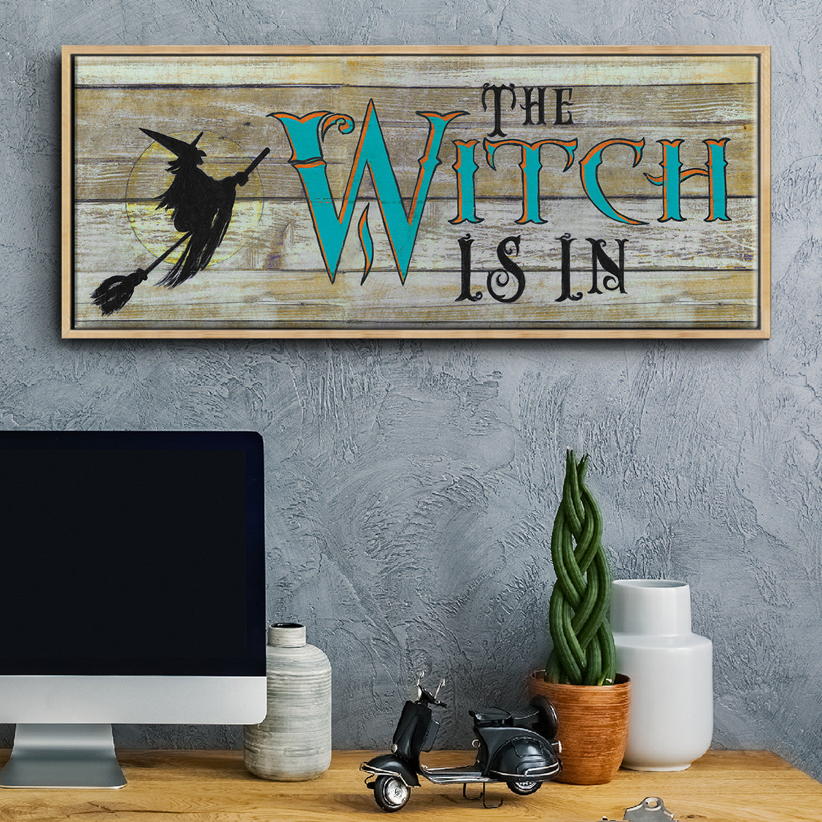 The Witch is in - Floater Framed Canvas Print