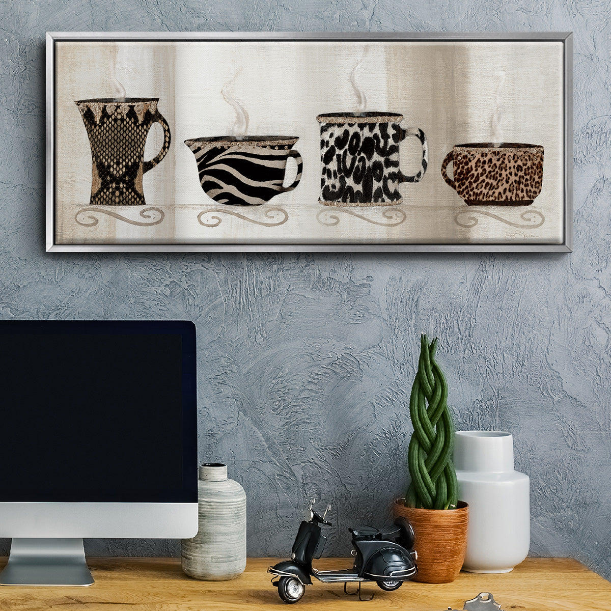 Coffee Skins II - Floater Framed Canvas Print