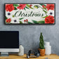 Christmas Flora Wreath Collection D - Floater Framed Canvas Print