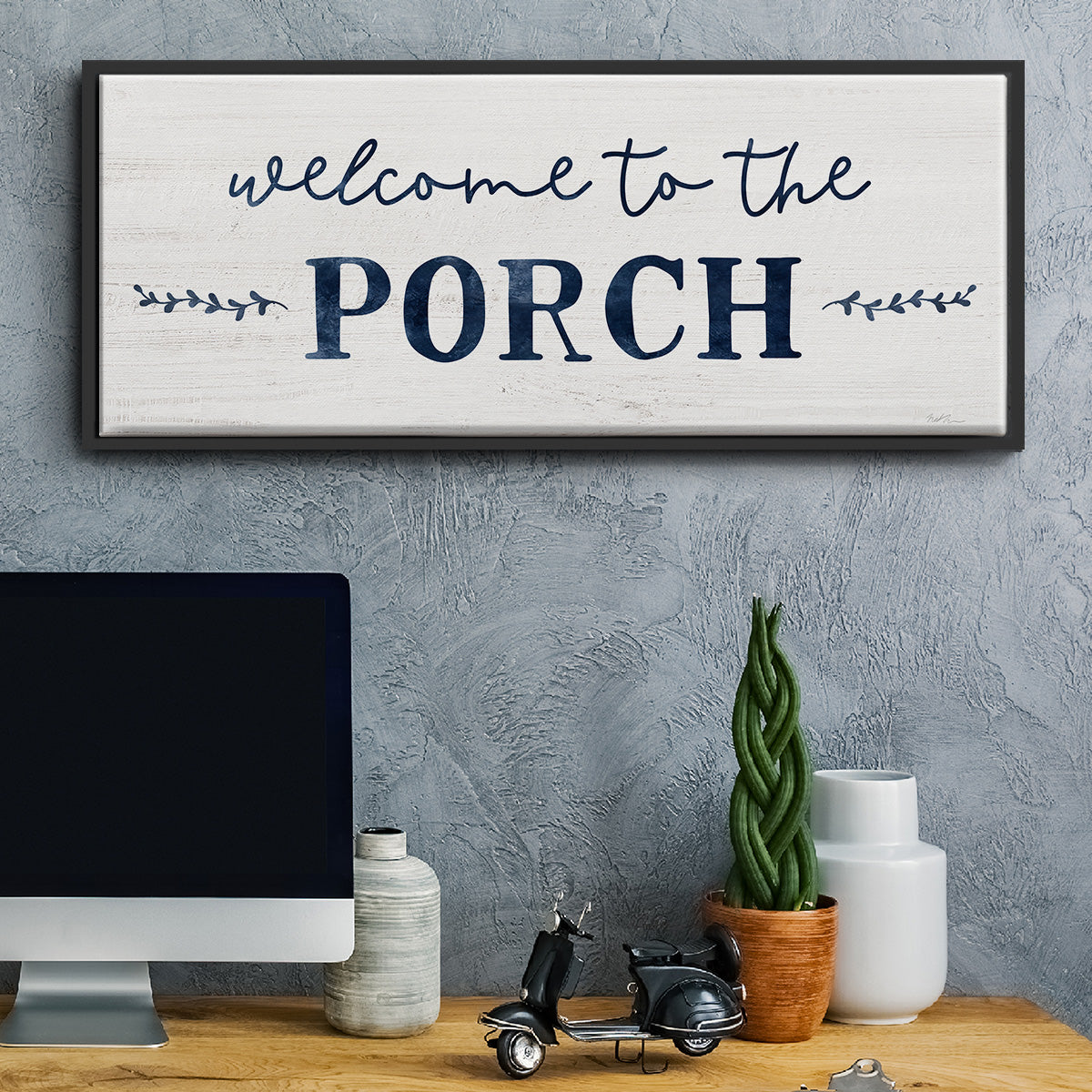 Welcome to the Porch - Floater Framed Canvas Print
