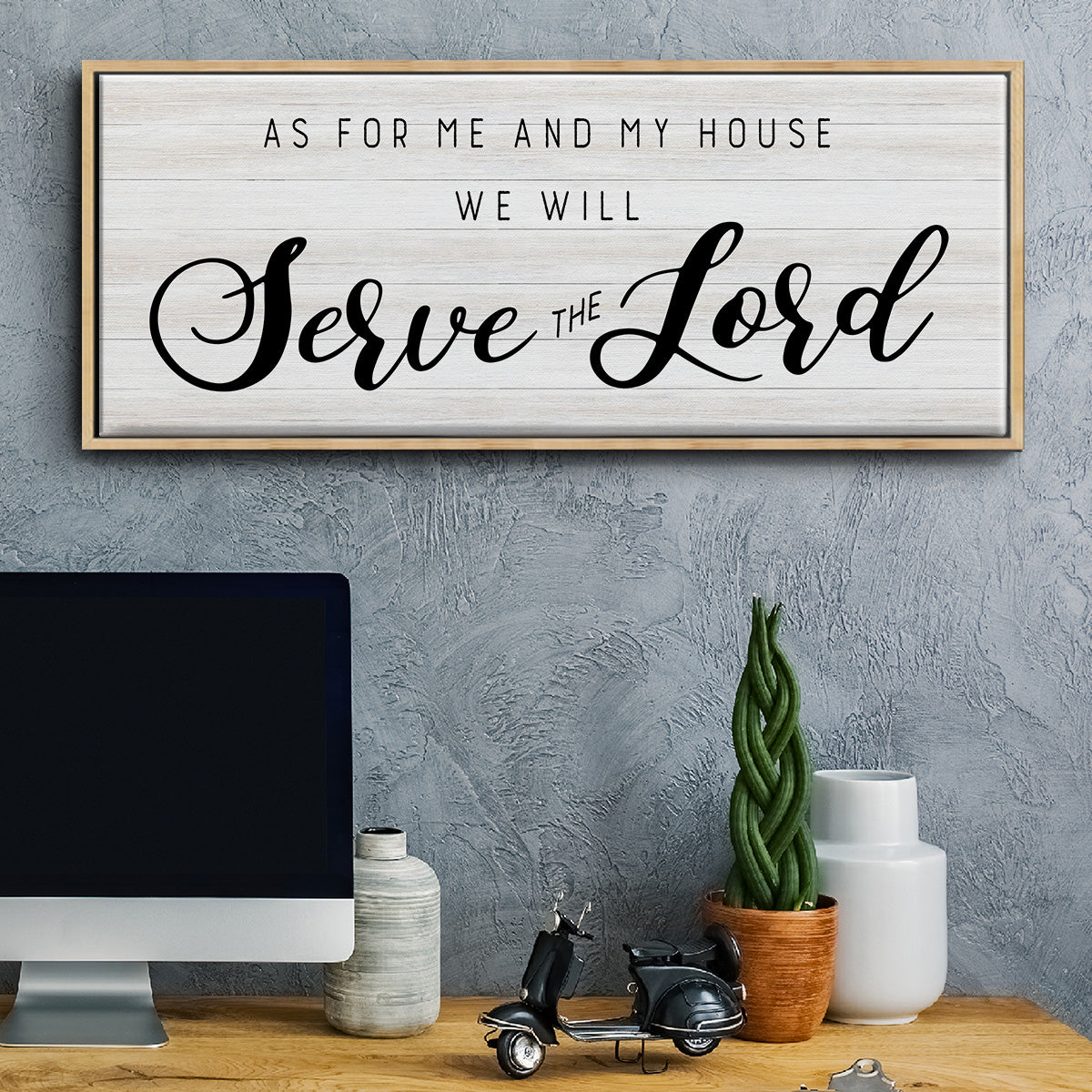 Serve the Lord - Floater Framed Canvas Print