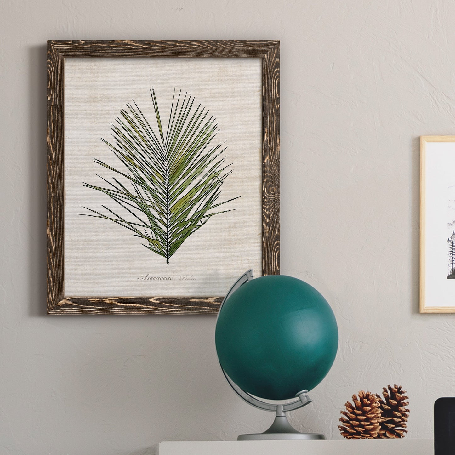 Palm Botanical I - Premium Canvas Framed in Barnwood - Ready to Hang