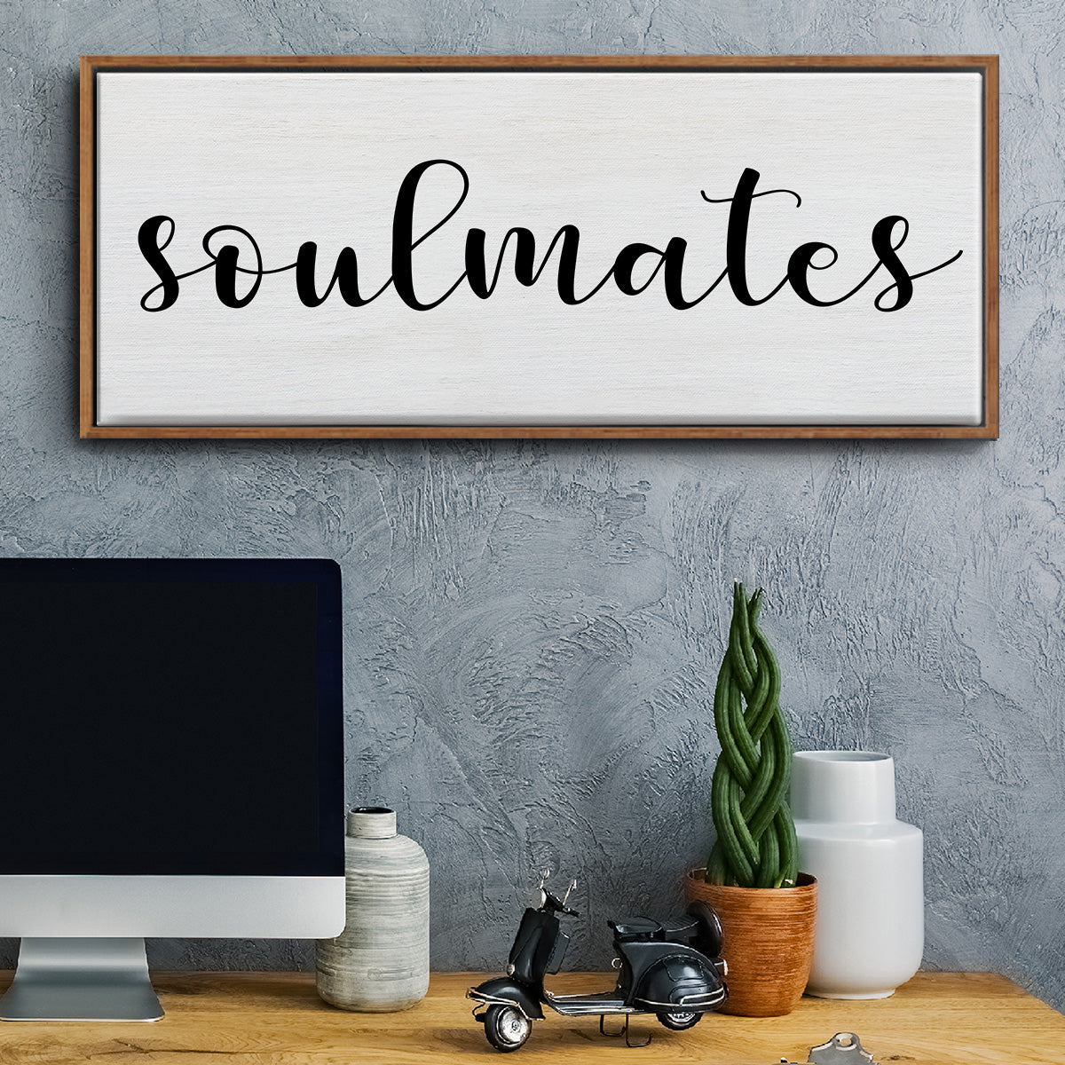 Soulmates - Floater Framed Canvas Print