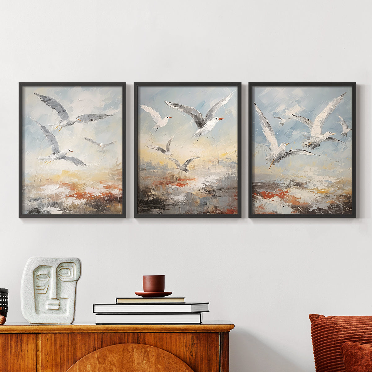 Sea and Shore Series CII - Restickable Framed Art Set