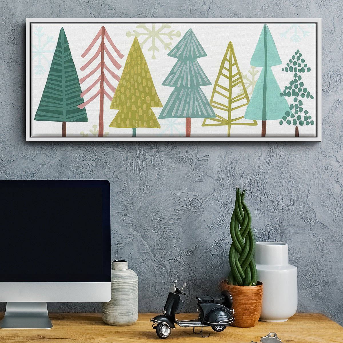 Modern Holiday Collection D - Floater Framed Canvas Print