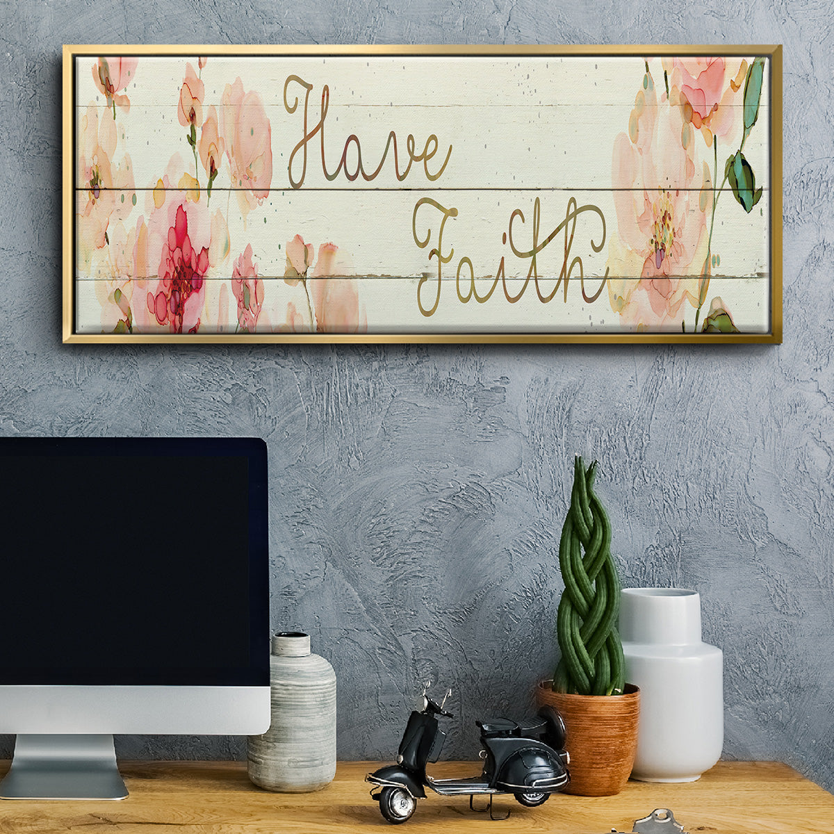 Have Faith - Floater Framed Canvas Print