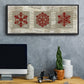 Burlap Music Snowflakes - Floater Framed Canvas Print