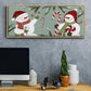 Peppermint Snowman Collection D - Floater Framed Canvas Print