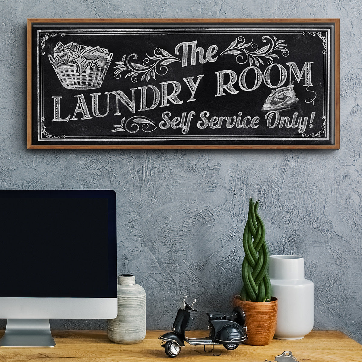 Self Service - Floater Framed Canvas Print