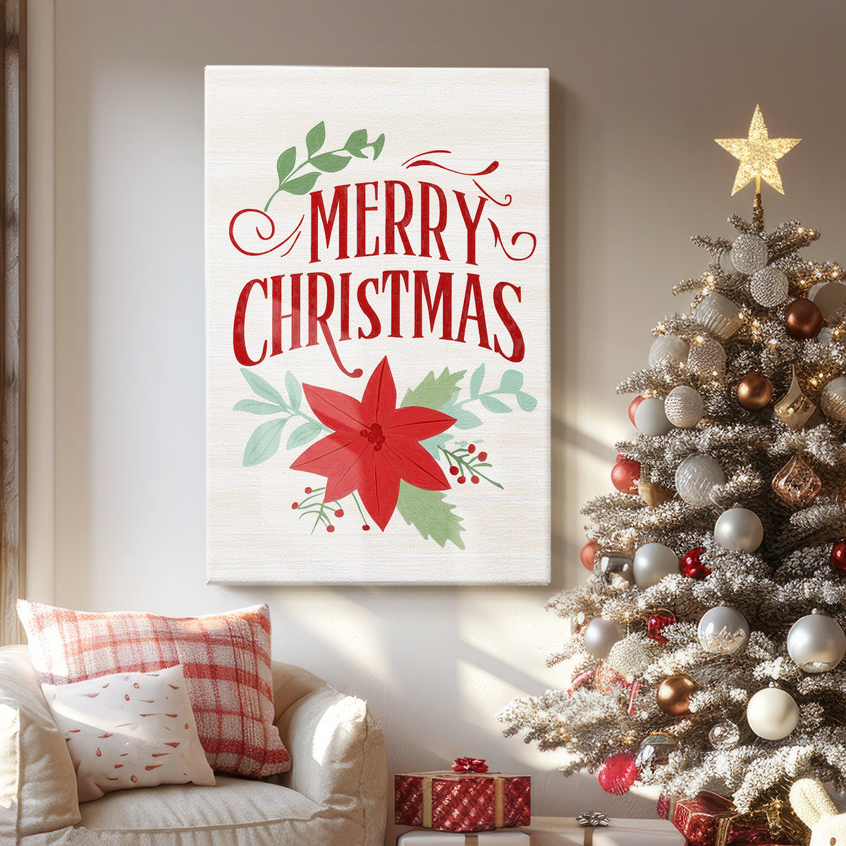 Holly-Red Cottage Green - Canvas Art Print