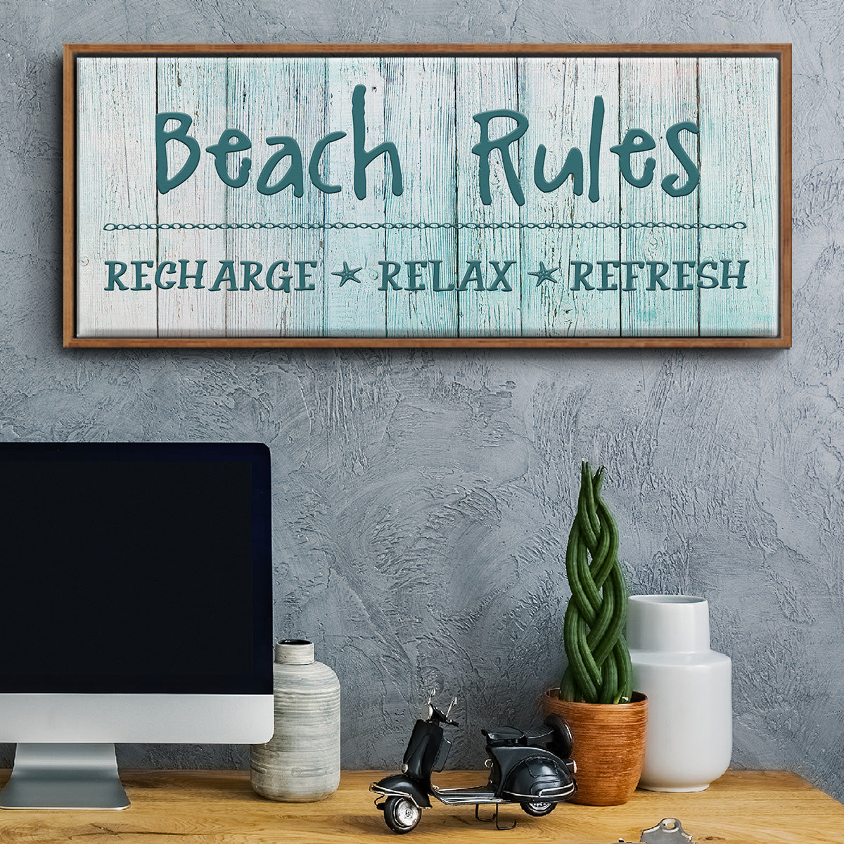 Recharge - Floater Framed Canvas Print