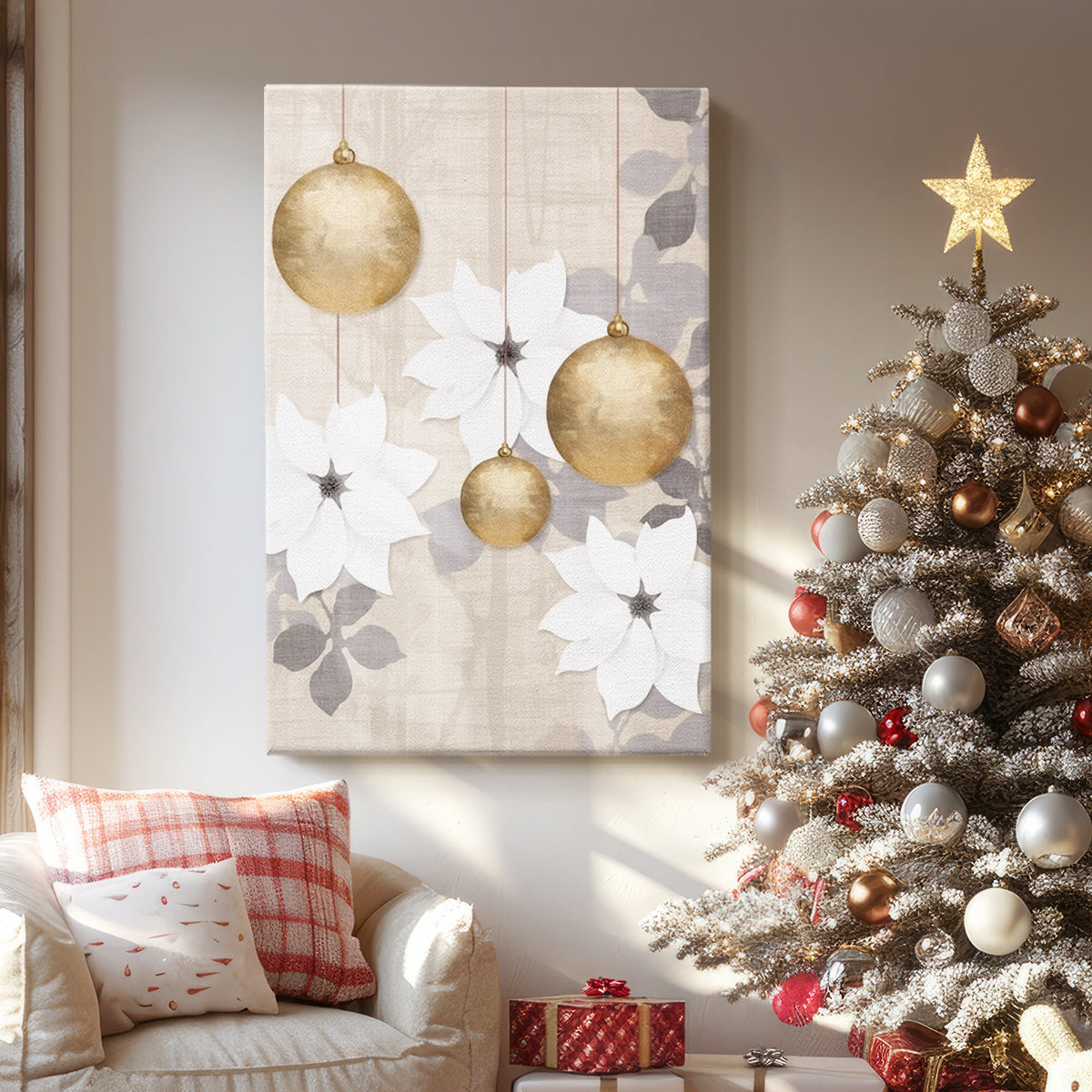 Frostlit Sleigh Whisper - Canvas Art Print