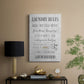 Neutral Laundry Rules - Canvas Art Print