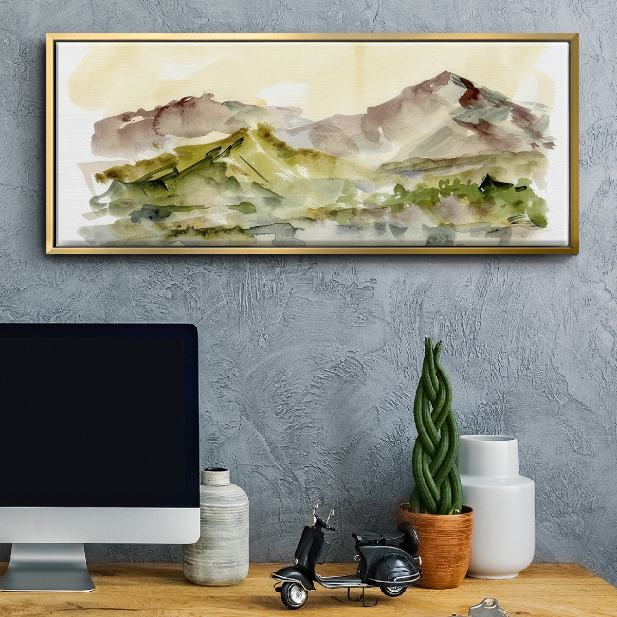 Plum Ridge II - Floater Framed Canvas Print