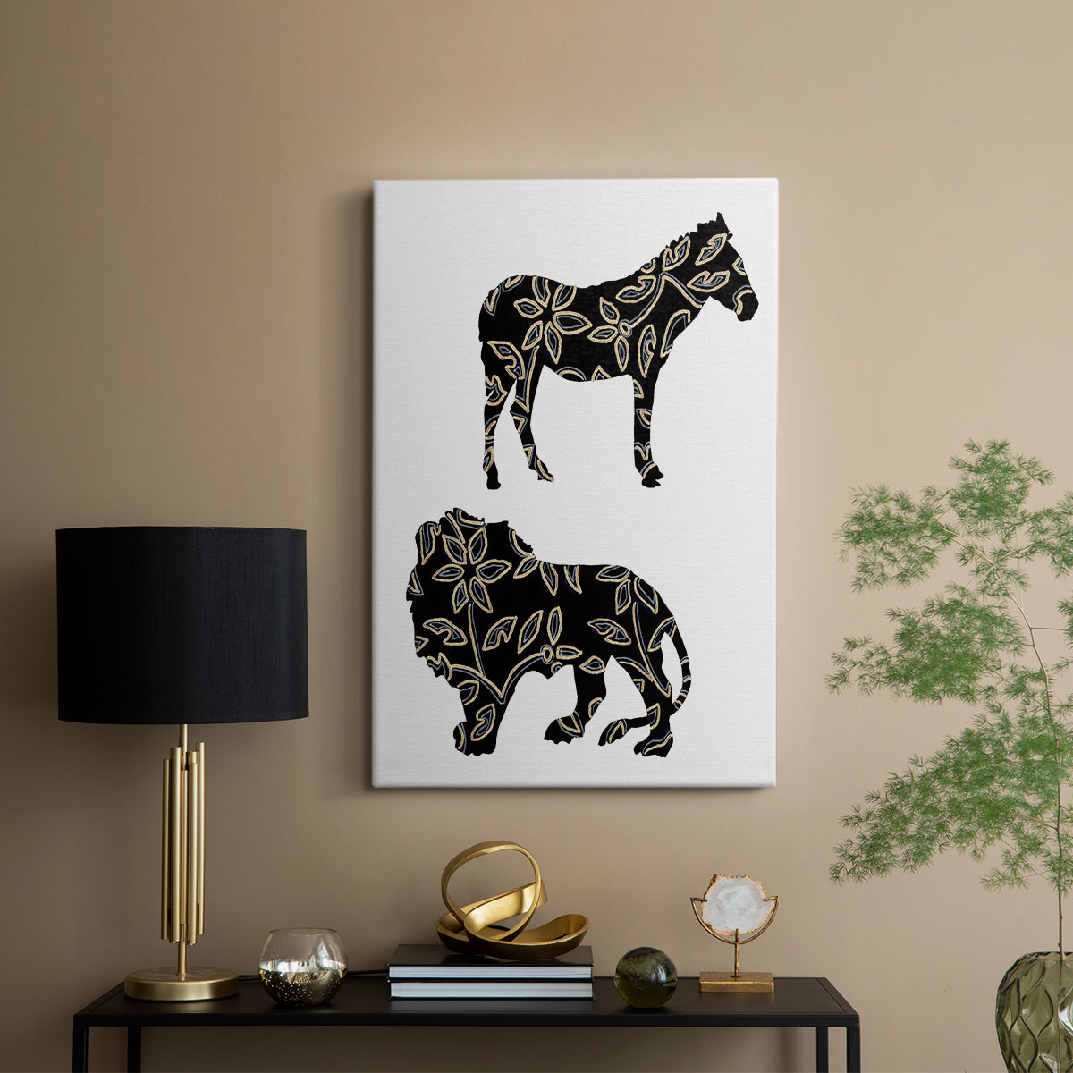 Ornamental Safari Animals I - Canvas Art Print