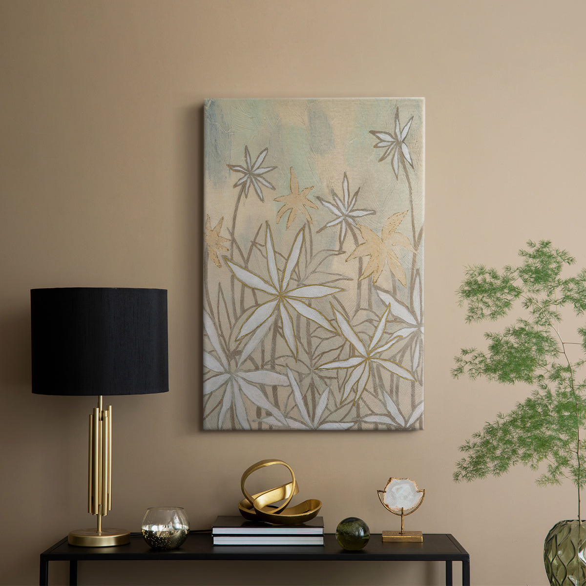 Embellished Starburst Bloom II - Canvas Art Print