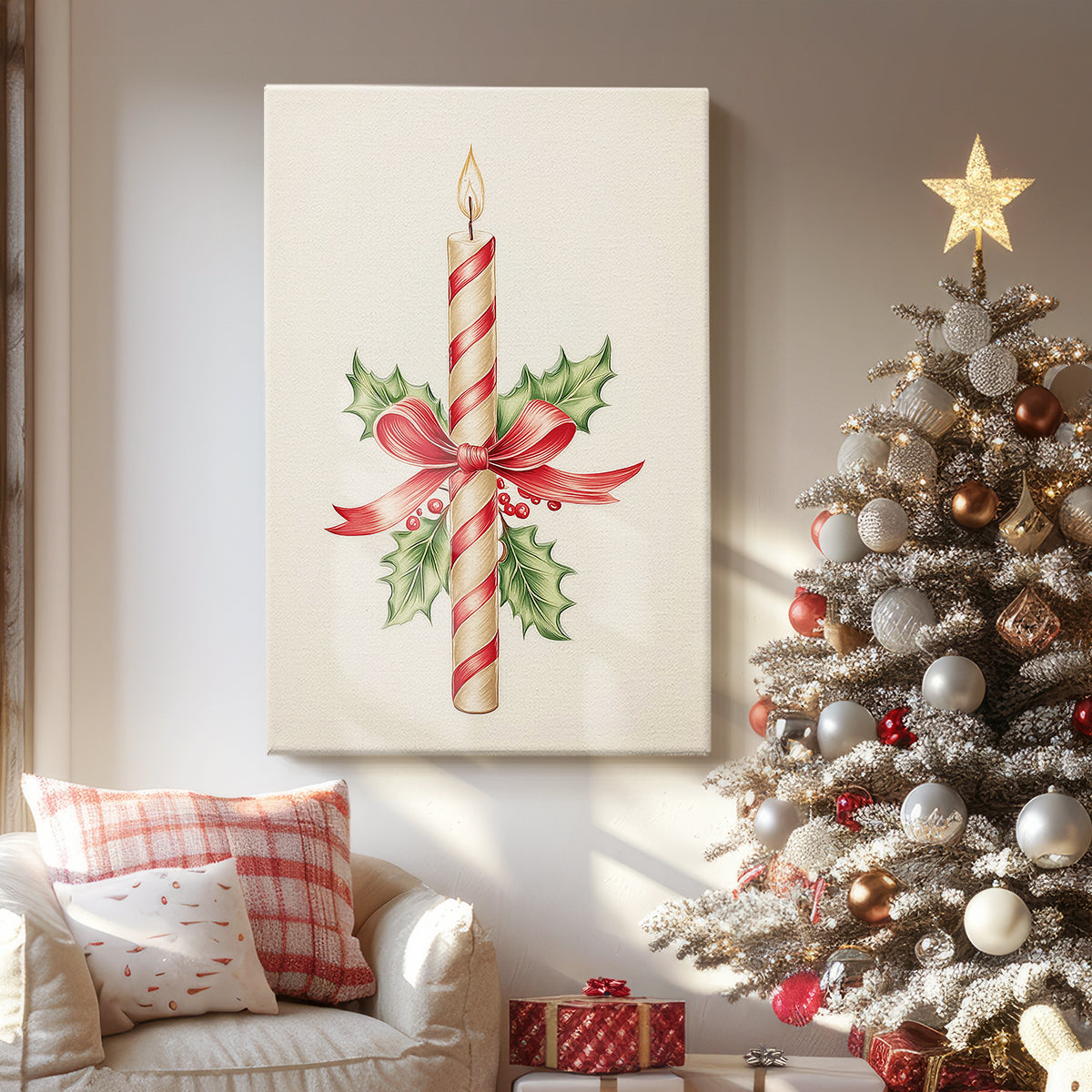 Hearth of Tinsel-Gold Blessing - Canvas Art Print