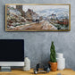 The Road in Vétheuil in Winter, 1879 - Floater Framed Canvas Print